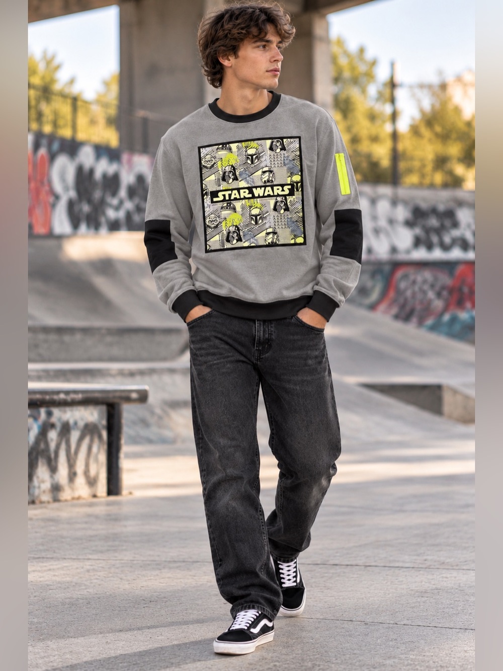 Star Wars Blue Crewneck Sweatshirt -